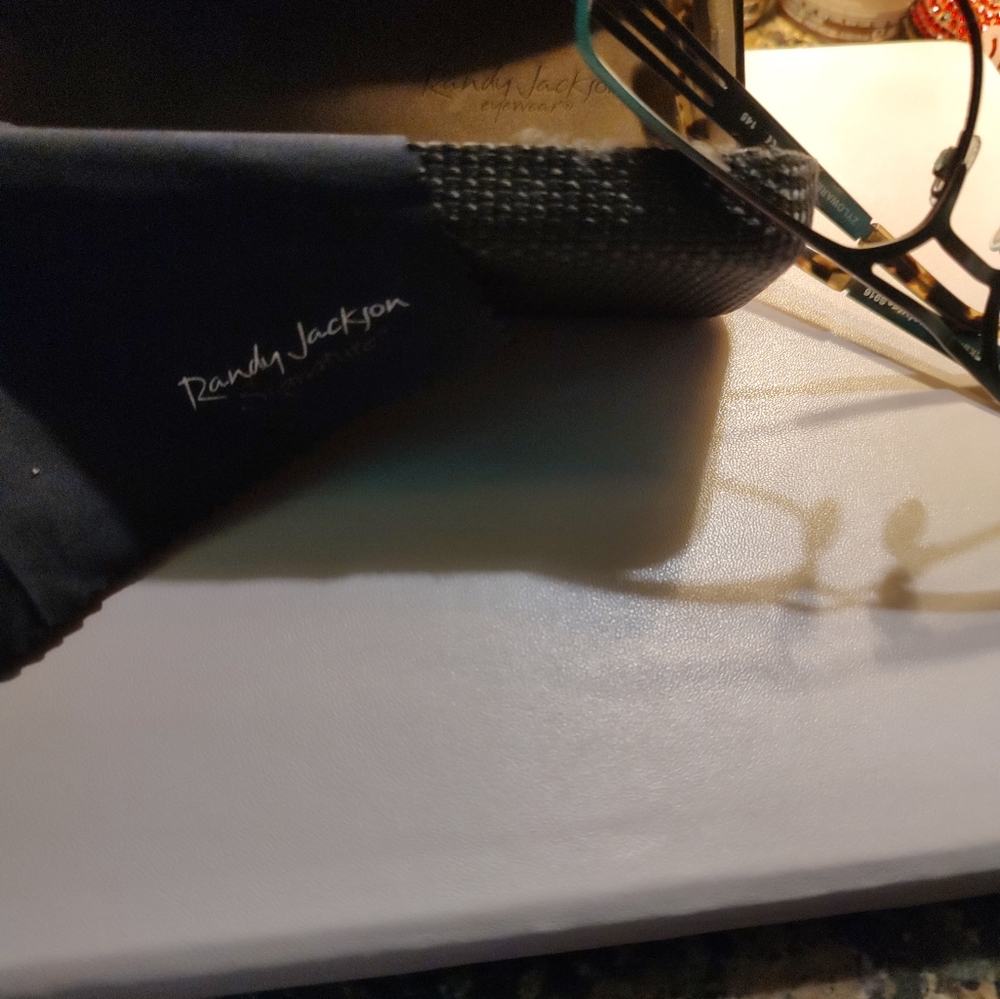 "Randy Jackson" men's glasses frame only with case and glass cloth